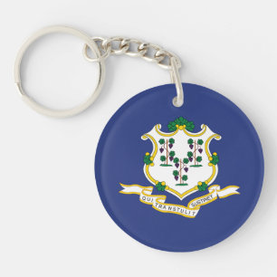 Connecticut State Flag Key Ring