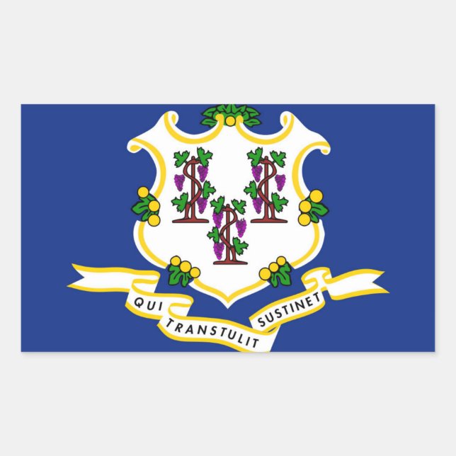 Connecticut State flag Rectangular Sticker (Front)