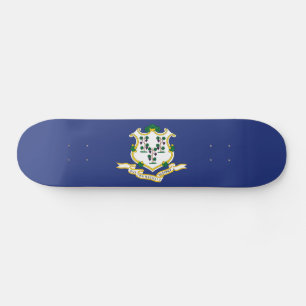 Connecticut State Flag Skateboard