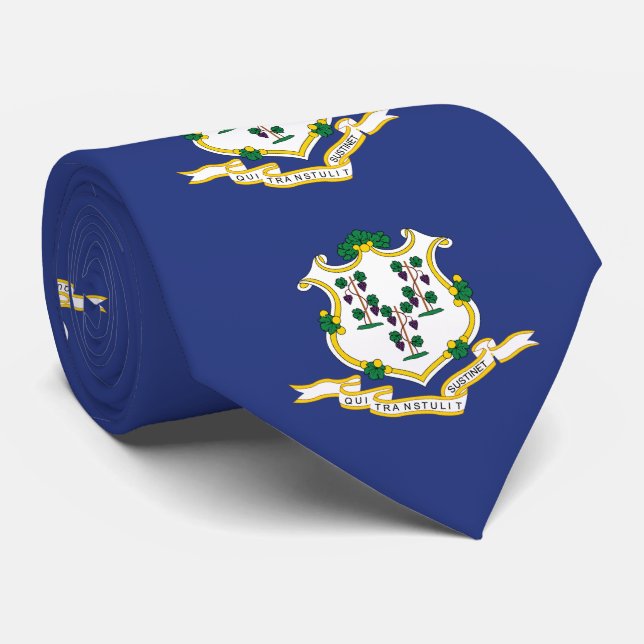 Connecticut State Flag Tie (Rolled)