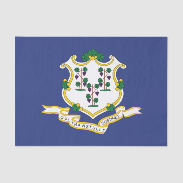 Connecticut State Flag Tissue Paper (Front)