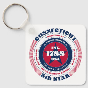 Connecticut State Keychain