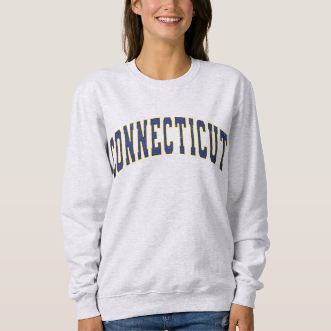 Connecticut State Vintage College Style Sweatshirt (Front)