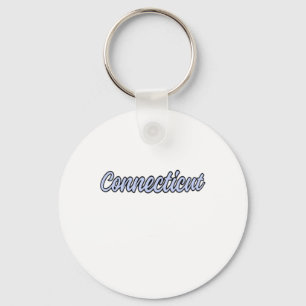 Connecticut Sticker Key Ring