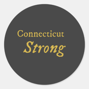 Connecticut Strong T-Shirt Classic Round Sticker