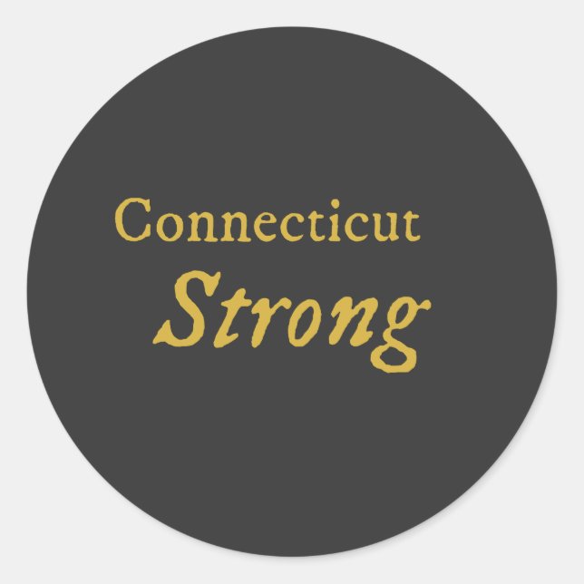 Connecticut Strong T-Shirt Classic Round Sticker (Front)