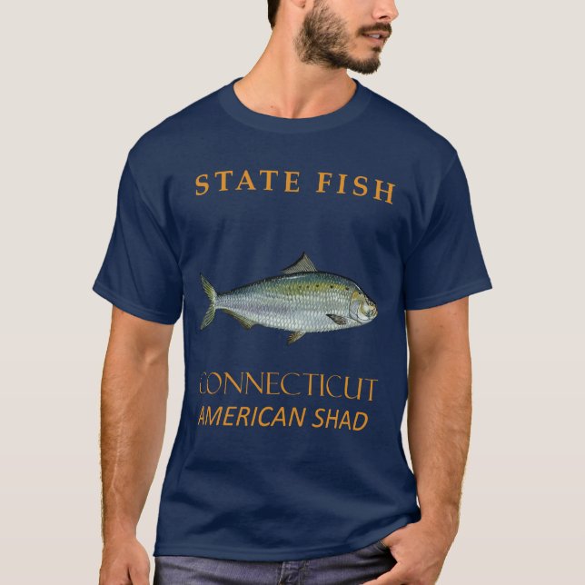 Connecticut Territory Fish The American Shad T-Shirt (Front)