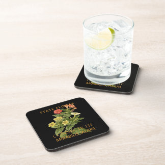 Connecticut Territory Flower Mirabilis jalapa Coaster