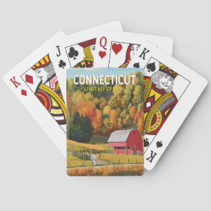 Connecticut Travel Art Vintage Playing Cards