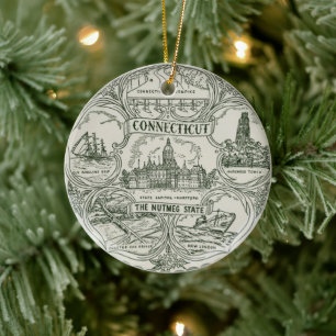 Connecticut Vintage Ornament
