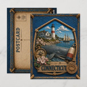 Connecticut Vintage Travel Postcard