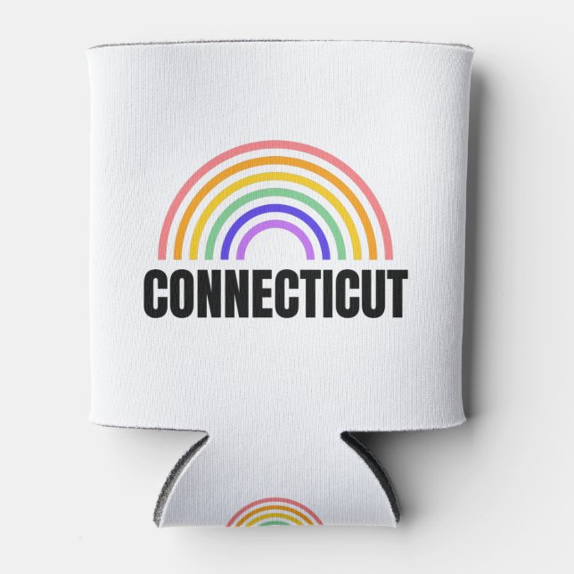 Connecticut - Vintage - Travel - State - Hartford Can Cooler (Front)