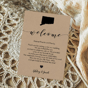 Connecticut Wedding Welcome Letter & Itinerary Programme