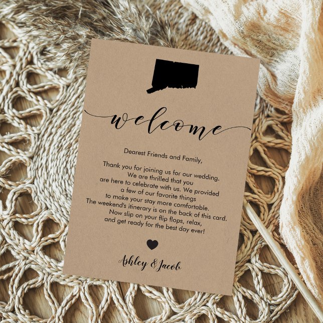 Connecticut Wedding Welcome Letter & Itinerary Programme (Creator Uploaded)