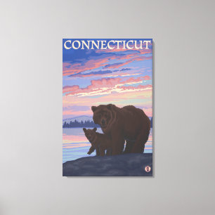ConnecticutBear and Cub Canvas Print