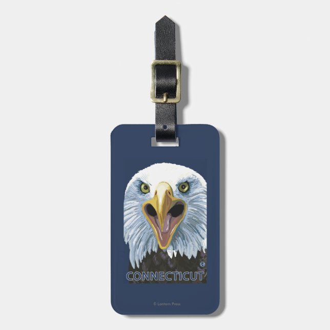 ConnecticutEagle Up Close Luggage Tag (Front Vertical)