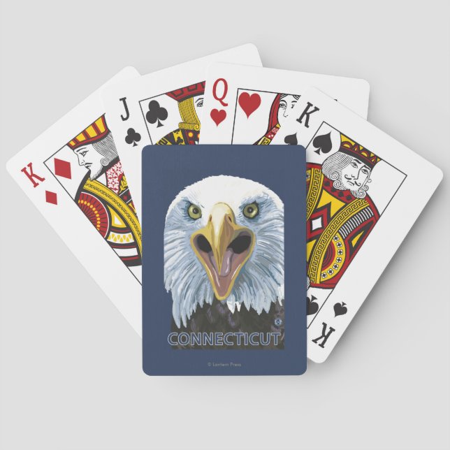 ConnecticutEagle Up Close Playing Cards (Back)