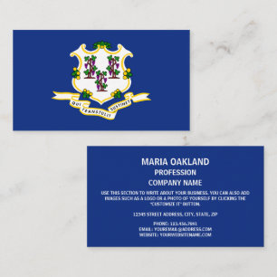 Connecticuter Flag, Flag of Connecticut Business Card