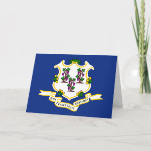 Connecticuter Flag, Flag of Connecticut Card