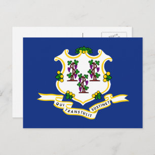 Connecticuter Flag, Flag of Connecticut Postcard