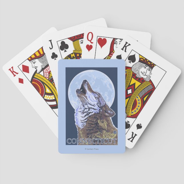 ConnecticutHowling Wolf Playing Cards (Back)