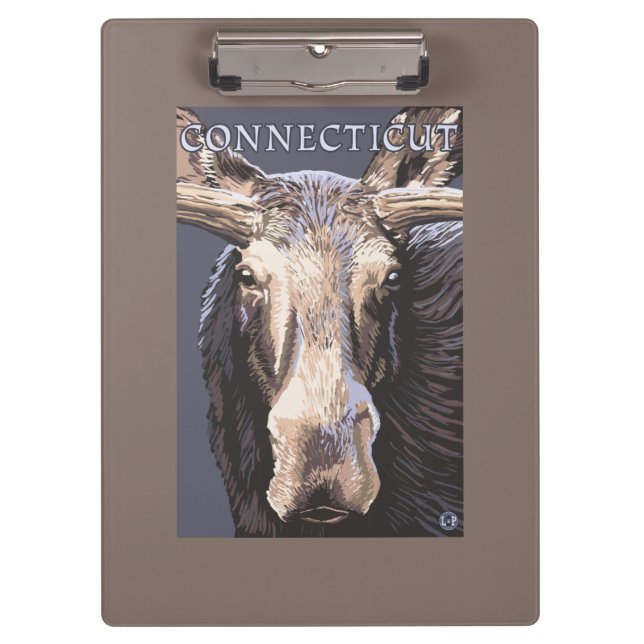 ConnecticutMoose Up Close Clipboard (Front)