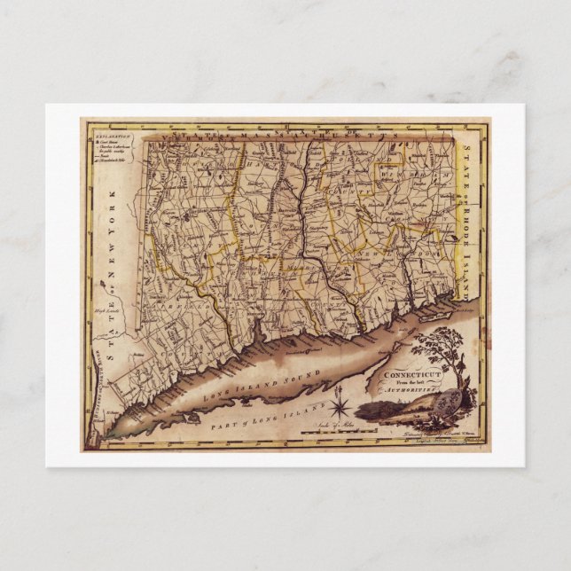 ConnecticutPanoramic MapConnecticut 2 Postcard (Front)