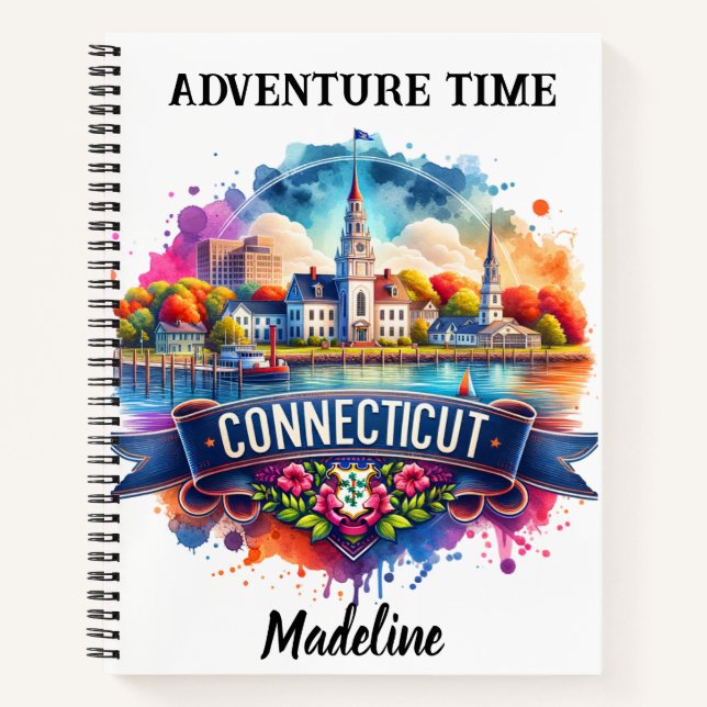 Connecticut's charming coastal beauty notebook (Front)