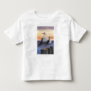 ConnecticutSea Gulls Scene Toddler T-Shirt