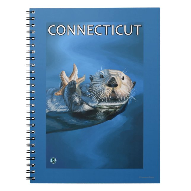 ConnecticutSea Otter Scene Spiral Notebook (Front)
