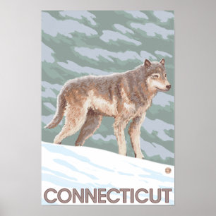 ConnecticutWolf Scene Poster