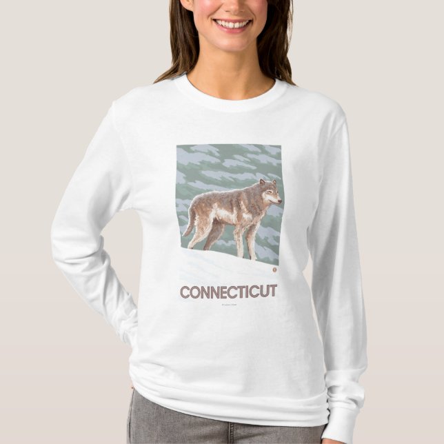ConnecticutWolf Scene T-Shirt (Front)