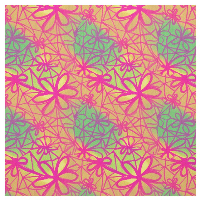 Connecting Flowers Fabric (Swatch)