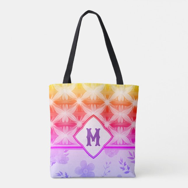 Connecting Flowers Tote Bag (Back)
