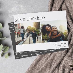 Connection Modern Casual Two Photo Save The Date
