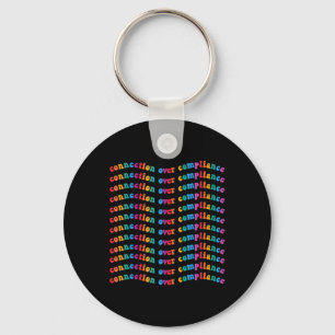 Connection Over Compliance Autism Awareness Mental Key Ring