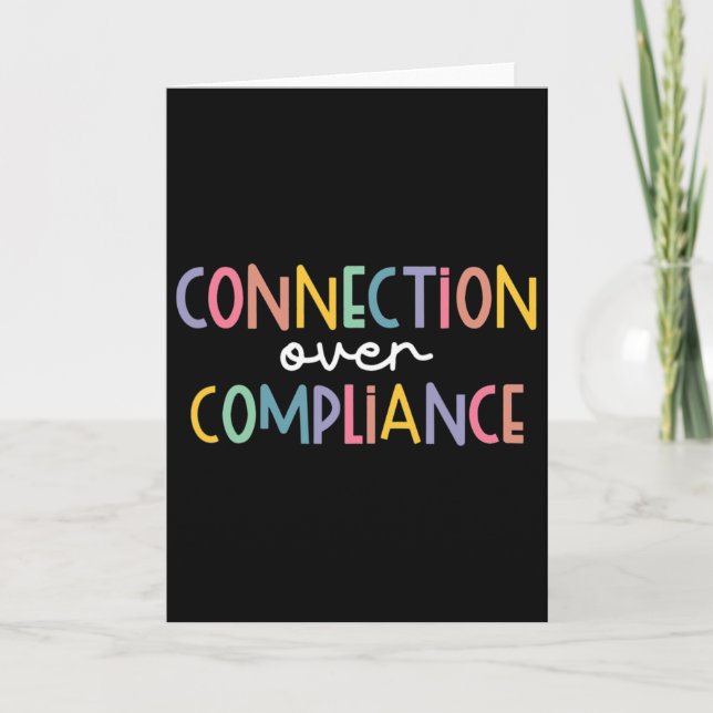 Connection Over Compliance Autism Awareness Month  Card (Front)