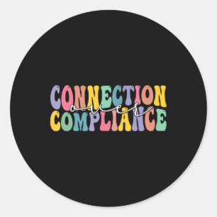 Connection Over Compliance Autism Awareness Month  Classic Round Sticker