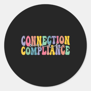 Connection Over Compliance Autism Awareness Month  Classic Round Sticker