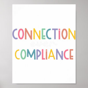 Connection Over Compliance Autism Awareness Month  Poster