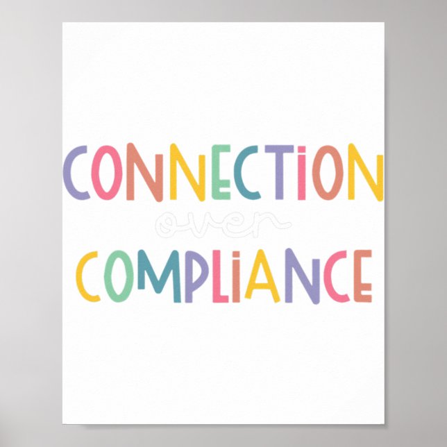 Connection Over Compliance Autism Awareness Month  Poster (Front)