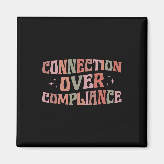 Connection Over Compliance Autism Awareness Sped T Magnet (Front)