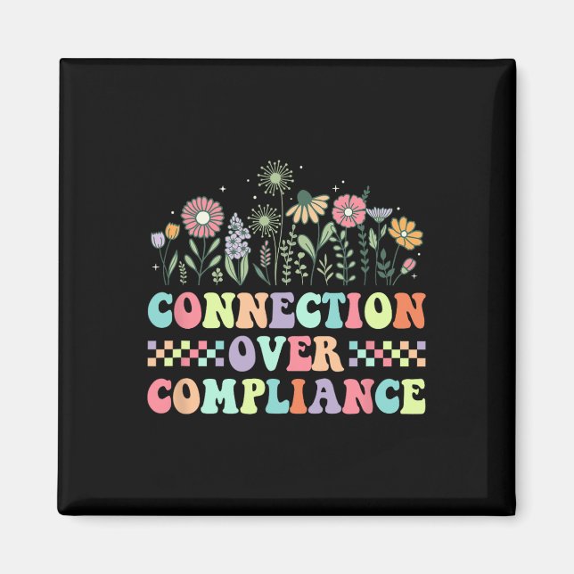 Connection Over Compliance Autism Awareness Sped T Magnet (Front)