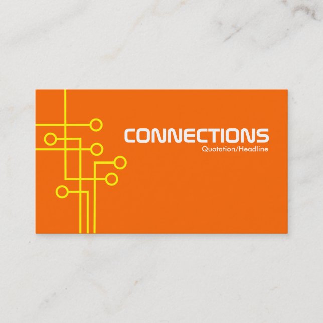 Connections - Yellow and Orange Business Card (Front)