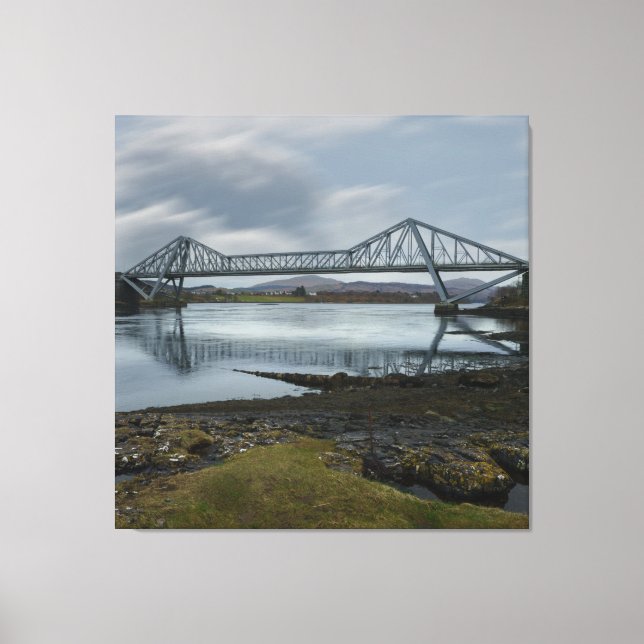 Connel Bridge Metal Canvas Print (Front)