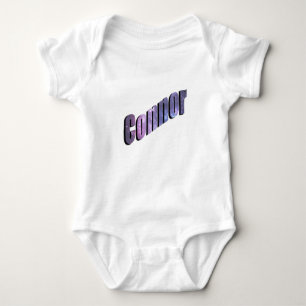 Conner, Name Made From Blue Nebula Clouds, Baby Bodysuit