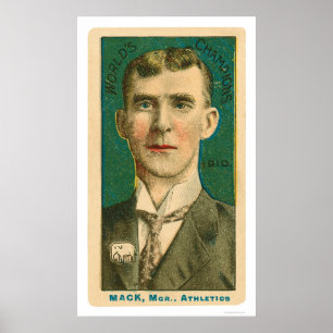 Connie Mack Manager Baseball 1910 Poster