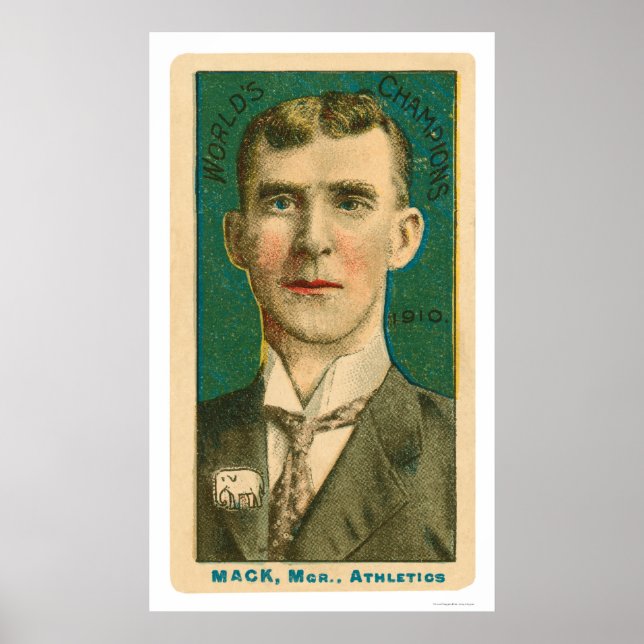 Connie Mack Manager Baseball 1910 Poster (Front)