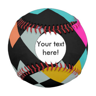 Connnected shapes abstract design baseball