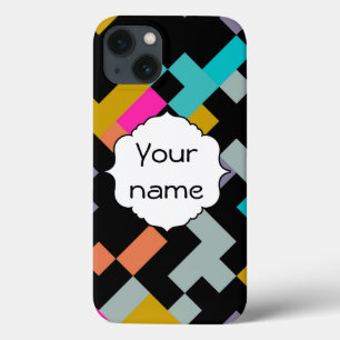 Connnected shapes abstract design iPhone 13 case